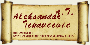 Aleksandar Tepavčević vizit kartica
